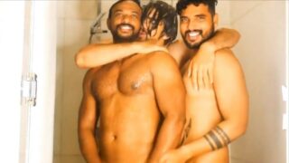 Shower group sex with hot Indian hunks